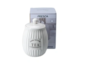 БАНКА ДЛЯ СЫПУЧИХ ПРОДУКТОВ керамическая "Tea" 800 мл/11,3*16,2 см   108350 