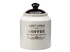 БАНКА ДЛЯ СЫПУЧИХ ПРОДУКТОВ керамическая "Coffee" 750 мл/10,7*10,7*15,7 см   110165 