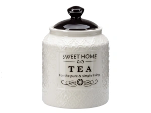 БАНКА ДЛЯ СЫПУЧИХ ПРОДУКТОВ керамическая "Tea" 750 мл/10,7*10,7*15,7 см   110164 