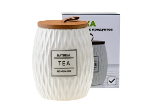 БАНКА ДЛЯ СЫПУЧИХ ПРОДУКТОВ керамическая "Tea" 700 мл/11*11*13 см   110168