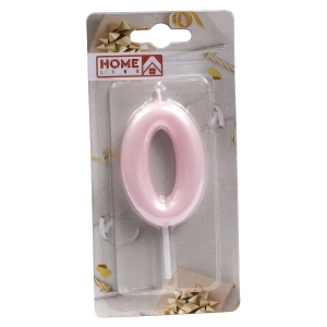 СВЕЧА для торта "Цифра 0" 4*6 см  Home Line 98460 