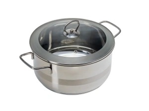 КАСТРЮЛЯ из нержавеющей стали с крышкой "Matte Line" 5 л/21 см  Banquet 50818 