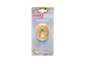 СВЕЧА для торта "Цифра 0" 4,5*6 см   Home Line 107665 