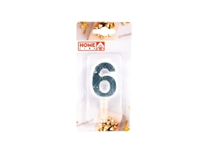 СВЕЧА для торта "Цифра 6" 3,5* 5 см  Home Line 104535 