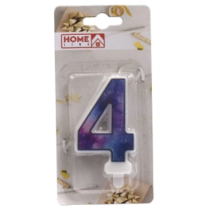 СВЕЧА для торта "Цифра 4" 4,5*7,5 см  Home Line 98475 