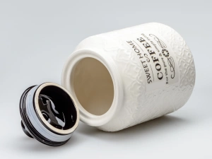 БАНКА ДЛЯ СЫПУЧИХ ПРОДУКТОВ керамическая "Coffee" 750 мл/10,7*10,7*15,7 см   110165