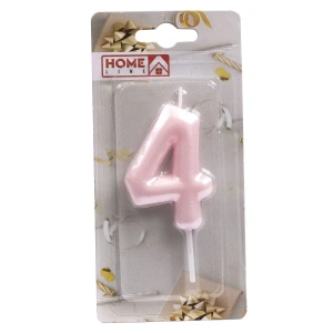 СВЕЧА для торта "Цифра 4" 4*6 см  Home Line 98476 