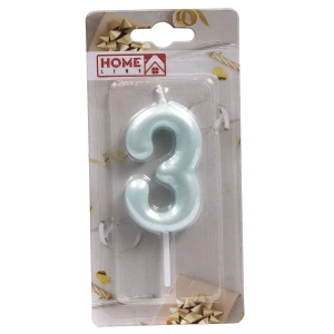 СВЕЧА для торта "Цифра 3" 3,5*6 см  Home Line 98473 