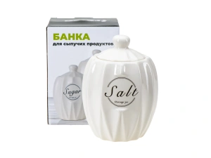 БАНКА ДЛЯ СЫПУЧИХ ПРОДУКТОВ керамическая "Salt" 700 мл/11,3*11,3*15,6 см   110141 