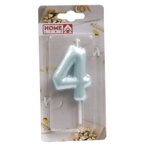 СВЕЧА для торта "Цифра 4" 4*6 см  Home Line 98477 