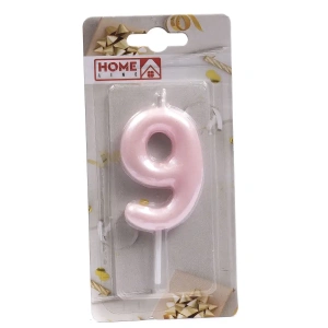СВЕЧА для торта "Цифра 9" 4*6 см  Home Line 98496 