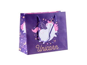 ПАКЕТ ДЛЯ ПОДАРКА бумажный ламинированный "Unicorn" 27*23*11,5 см   110136 
