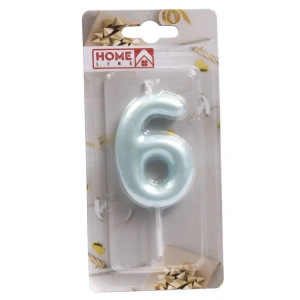 СВЕЧА для торта "Цифра 6" 4*6 см  Home Line 98485 