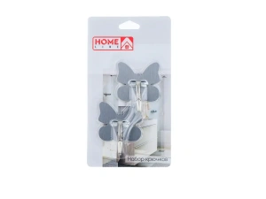 НАБОР КРЮЧКОВ металлических на скотче 2 шт. 5*6 см  Home Line 104800 