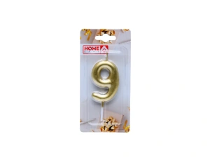 СВЕЧА для торта "Цифра 9" 4*6 см  Home Line 107662 