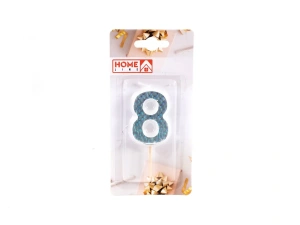 СВЕЧА для торта "Цифра 8" 3*5 см  Home Line 104537 