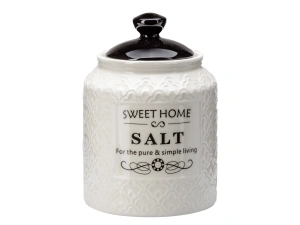 БАНКА ДЛЯ СЫПУЧИХ ПРОДУКТОВ керамическая "Salt" 750 мл/10,7*10,7*15,7 см   110163 